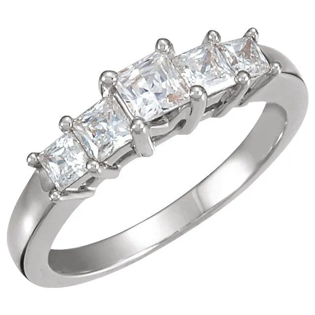 Platinum Anniversary Band, Size 7
