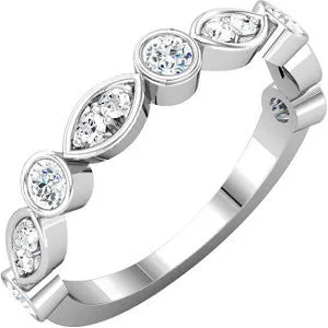 Platinum Anniversary Band, Size 7