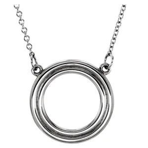 Platinum Circle 16" Necklace