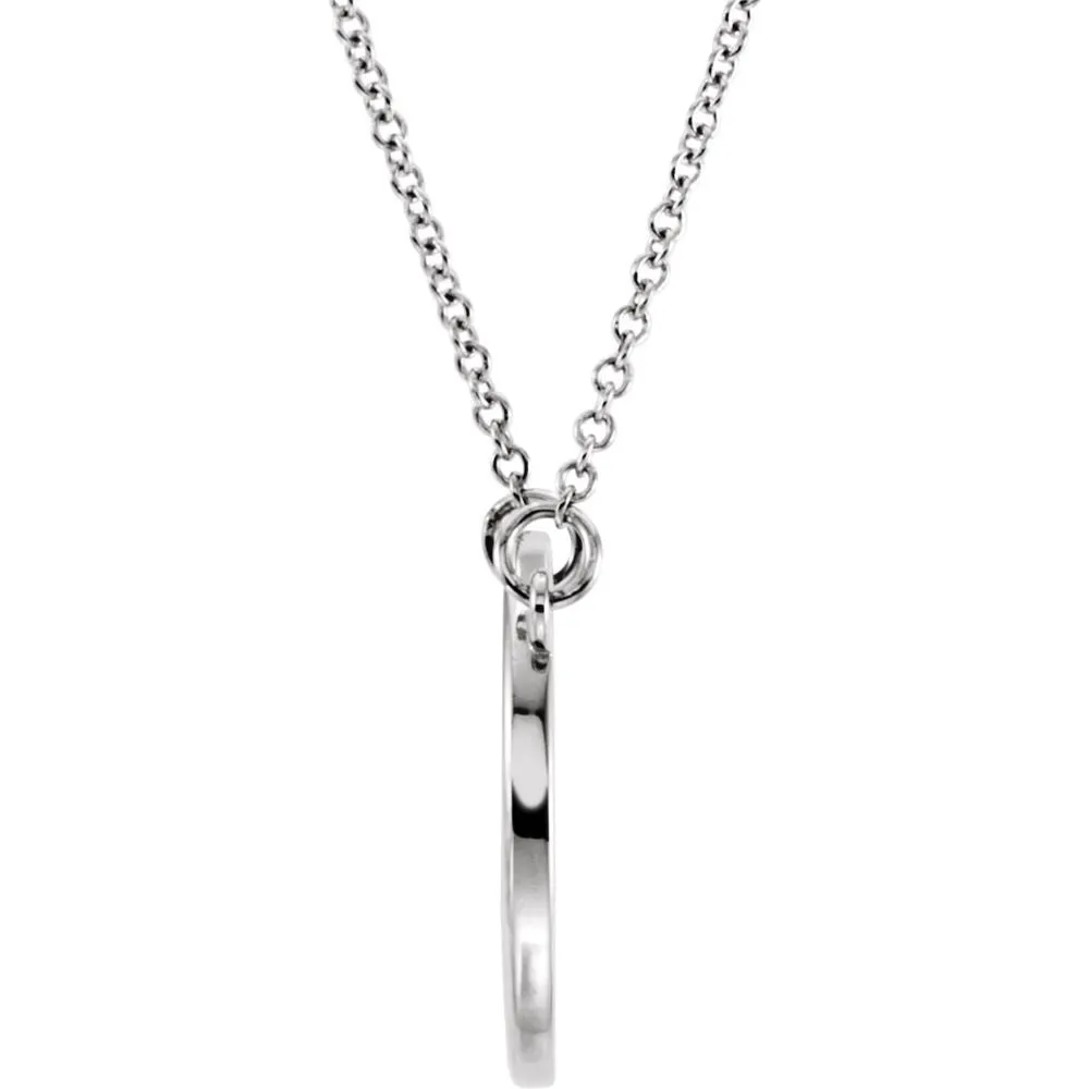 Platinum Circle 16" Necklace
