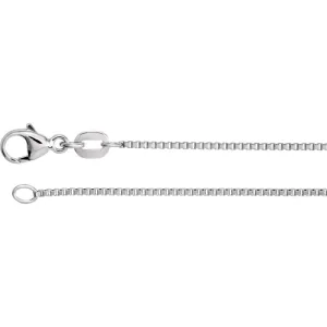 Platinum Diamond Cut Box 16" Chain