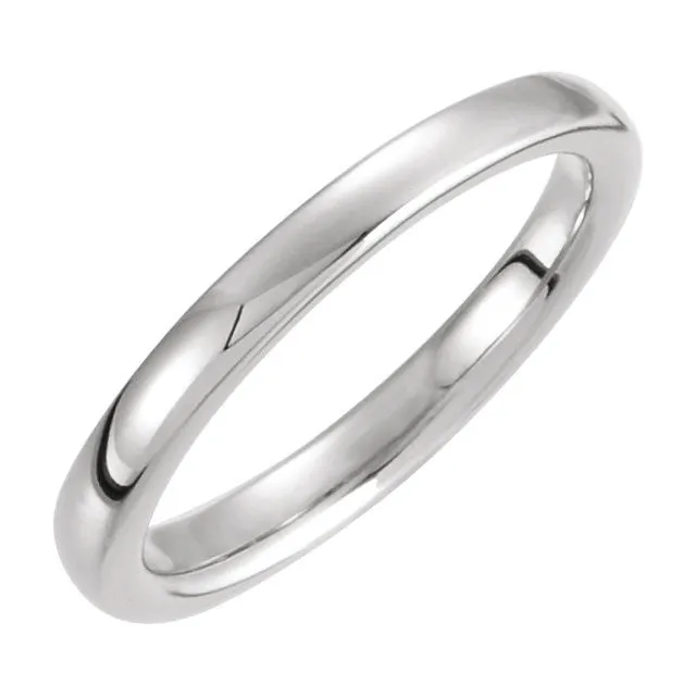 Platinum Solstice Solitaire® Tapered Bombé Band, Size 6