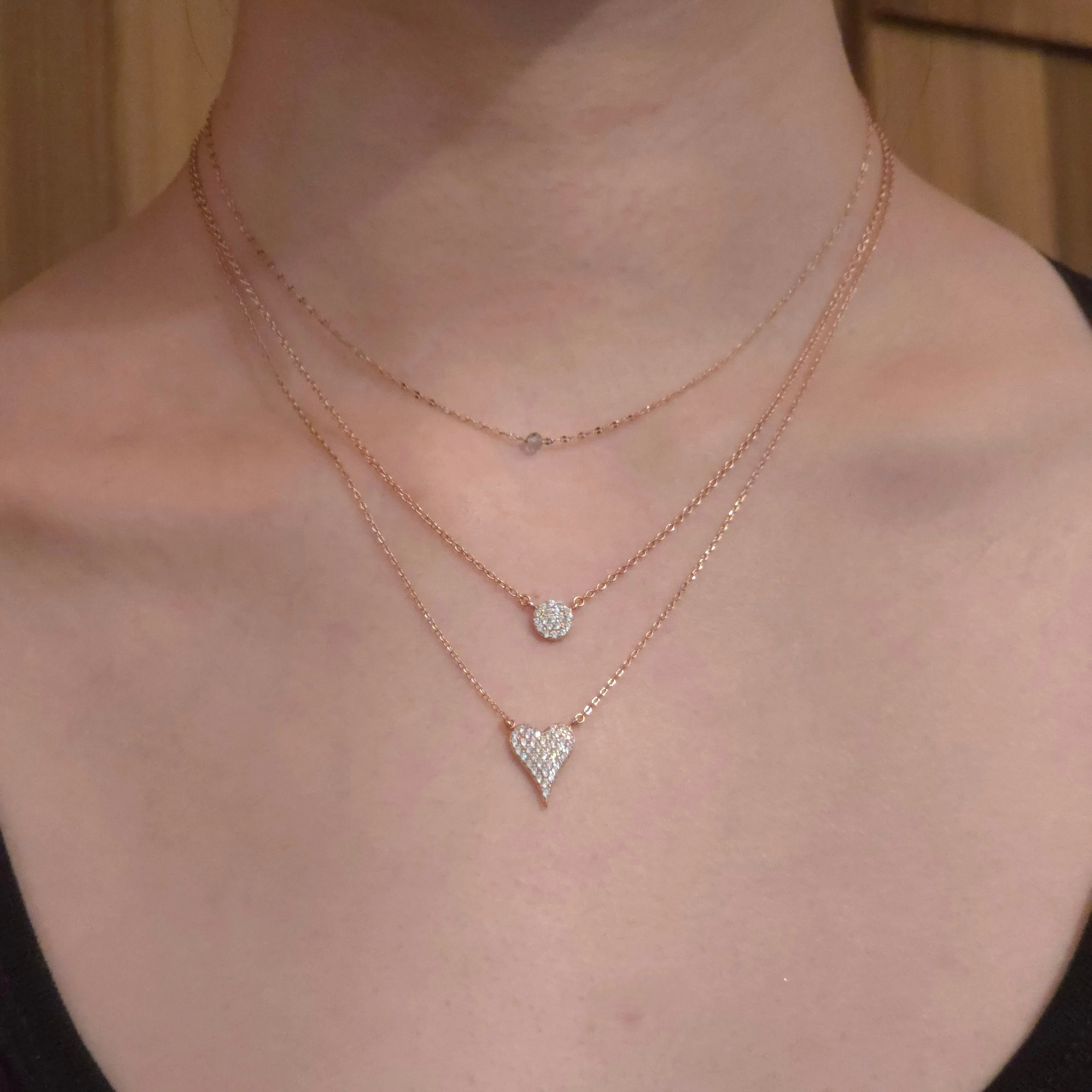 Pointed Heart Clear Sparkle Necklace