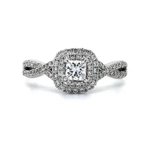 Princess Cut Canadian Diamond Twist Ring