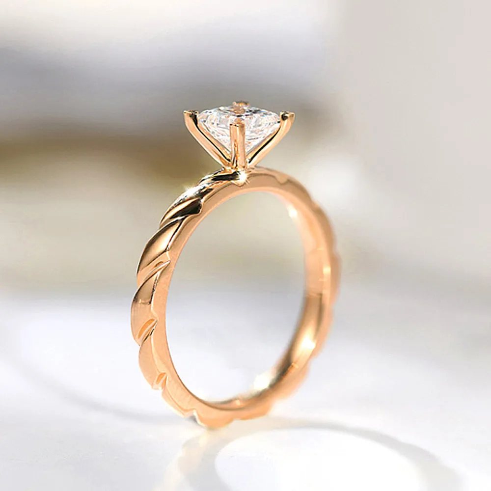 Princess Cut Lab-Grown Diamond Solitaire Engagement Ring