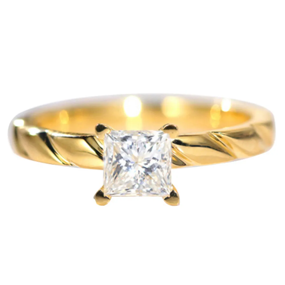 Princess Cut Lab-Grown Diamond Solitaire Engagement Ring