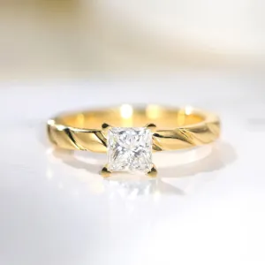Princess Cut Lab-Grown Diamond Solitaire Engagement Ring