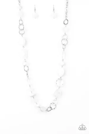 Prismatic Paradise White Paparazzi Necklace