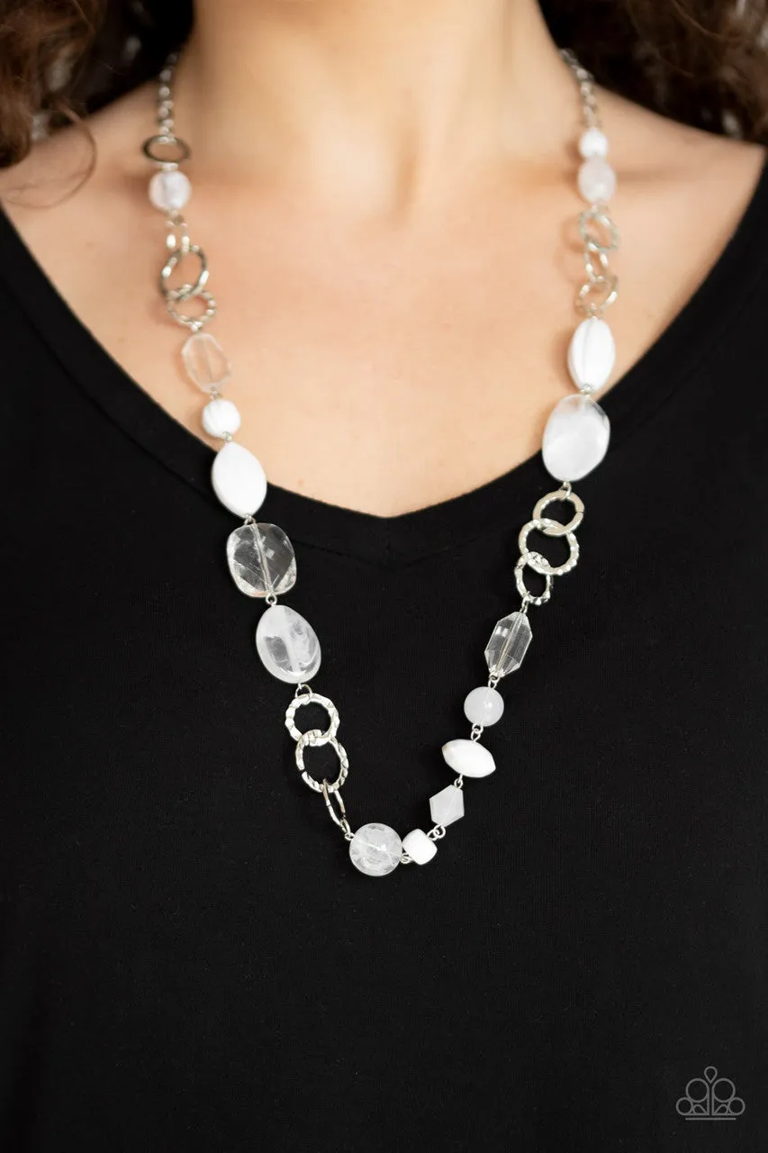 Prismatic Paradise White Paparazzi Necklace