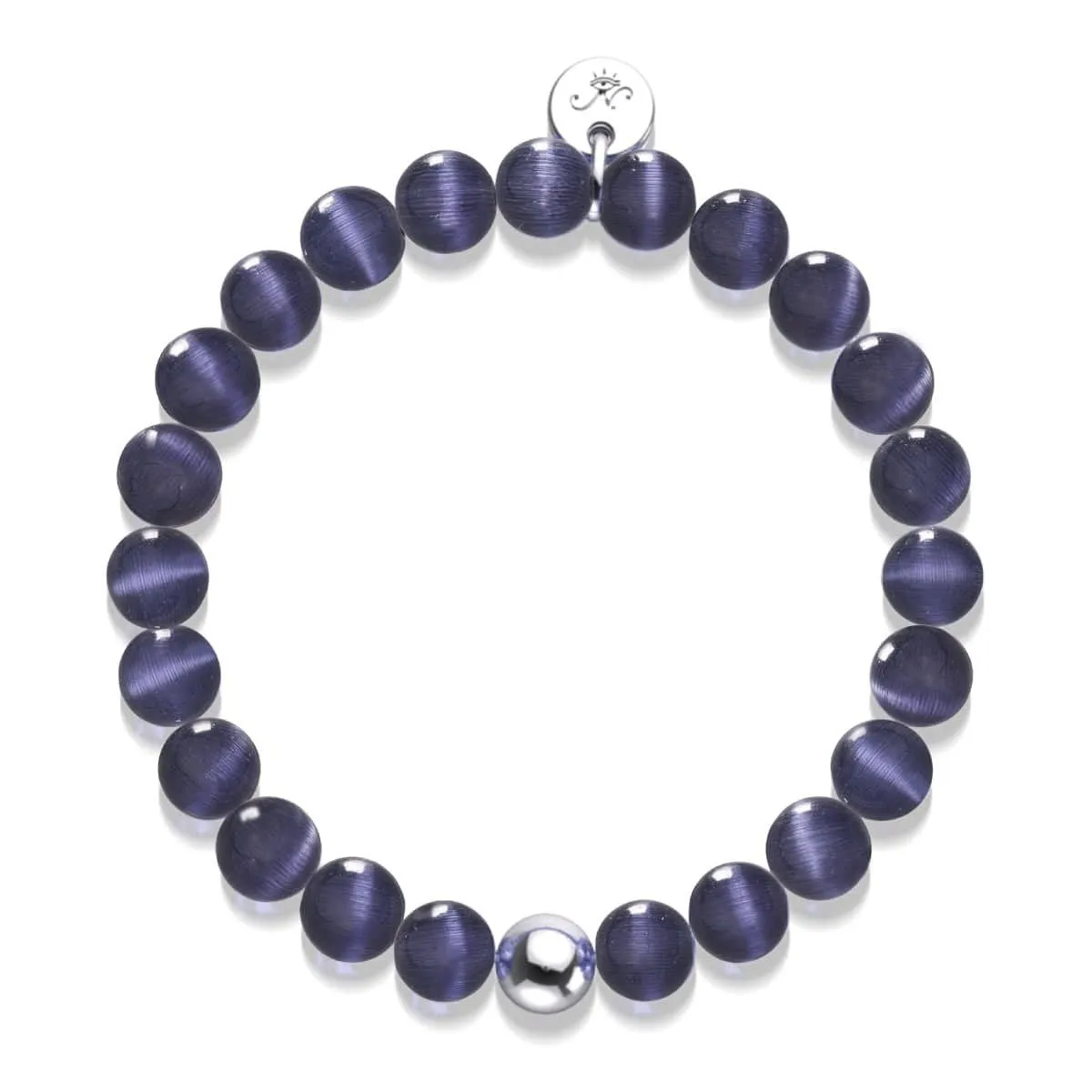 Purple | .925 Sterling Silver | Cheshire Glass Bracelet