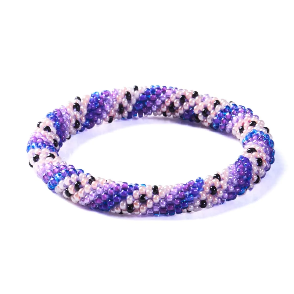 Purple Heather | Himalayan Glass Bead Bracelet