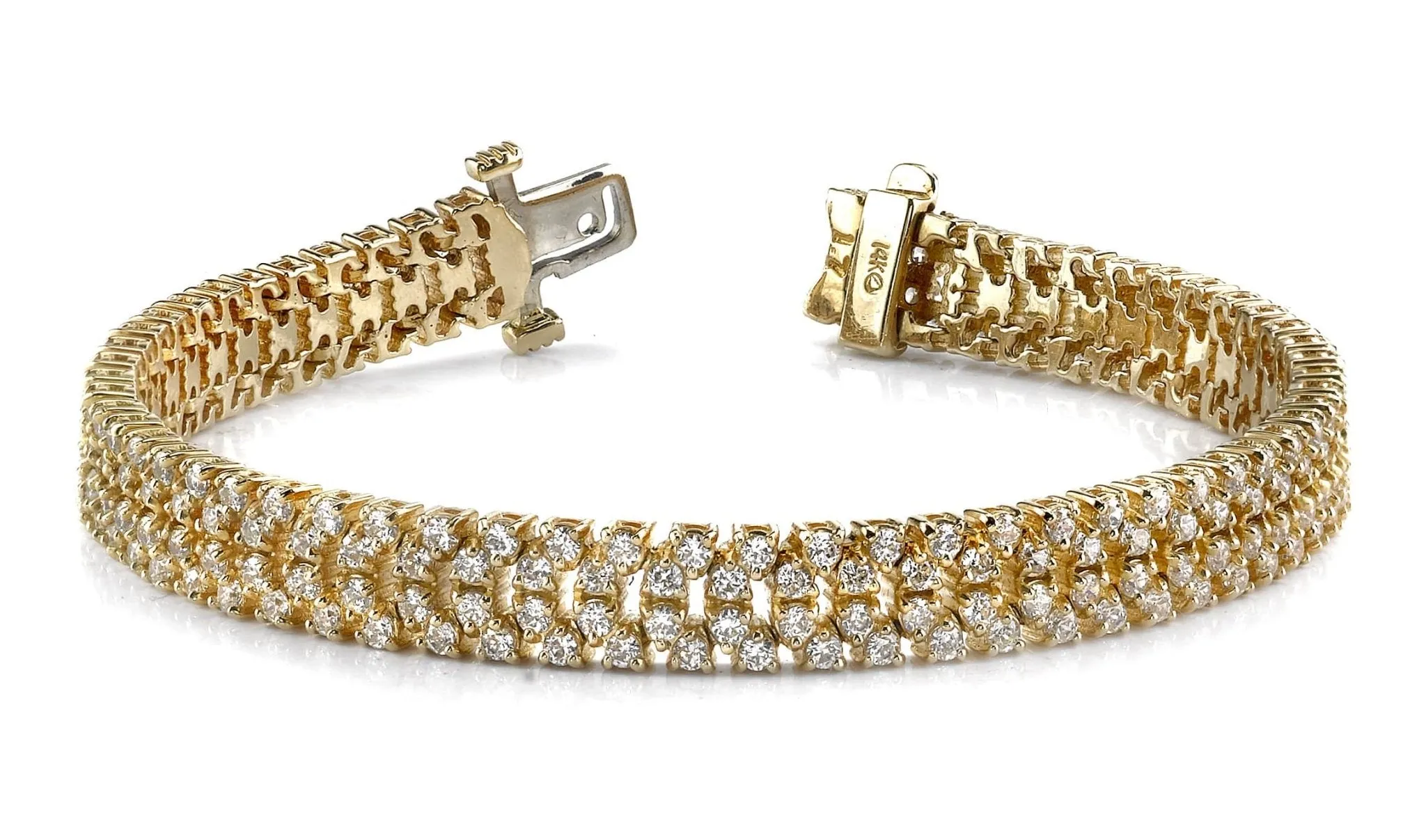 Quad Row Diamond Bracelet with 6.03 ct.(finished) 1.75mm