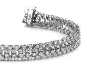 Quad Row Diamond Bracelet with 6.03 ct.(finished) 1.75mm