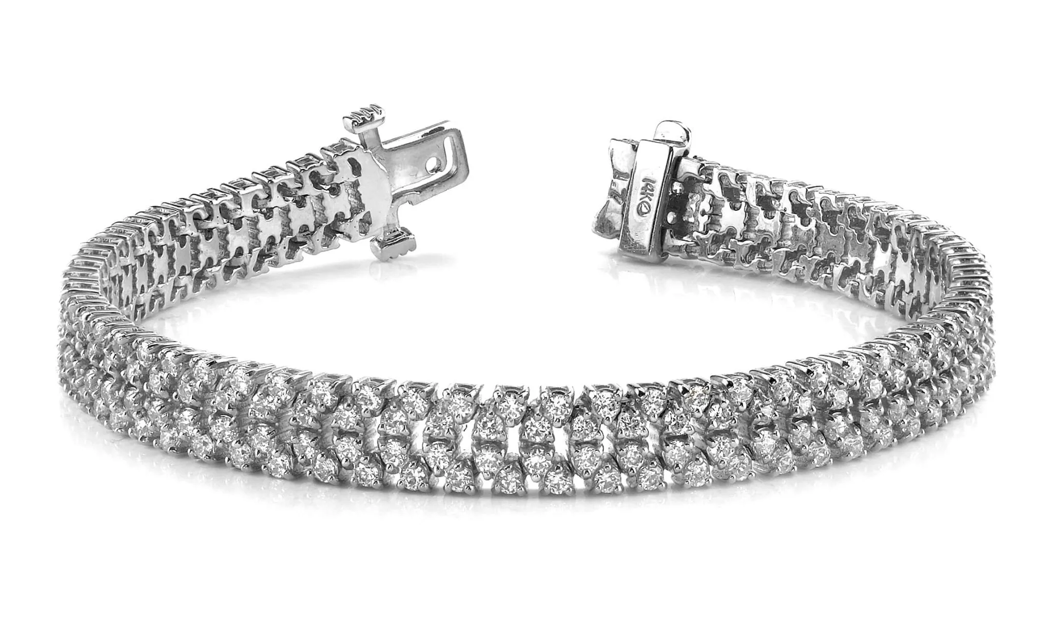 Quad Row Diamond Bracelet with 6.03 ct.(finished) 1.75mm