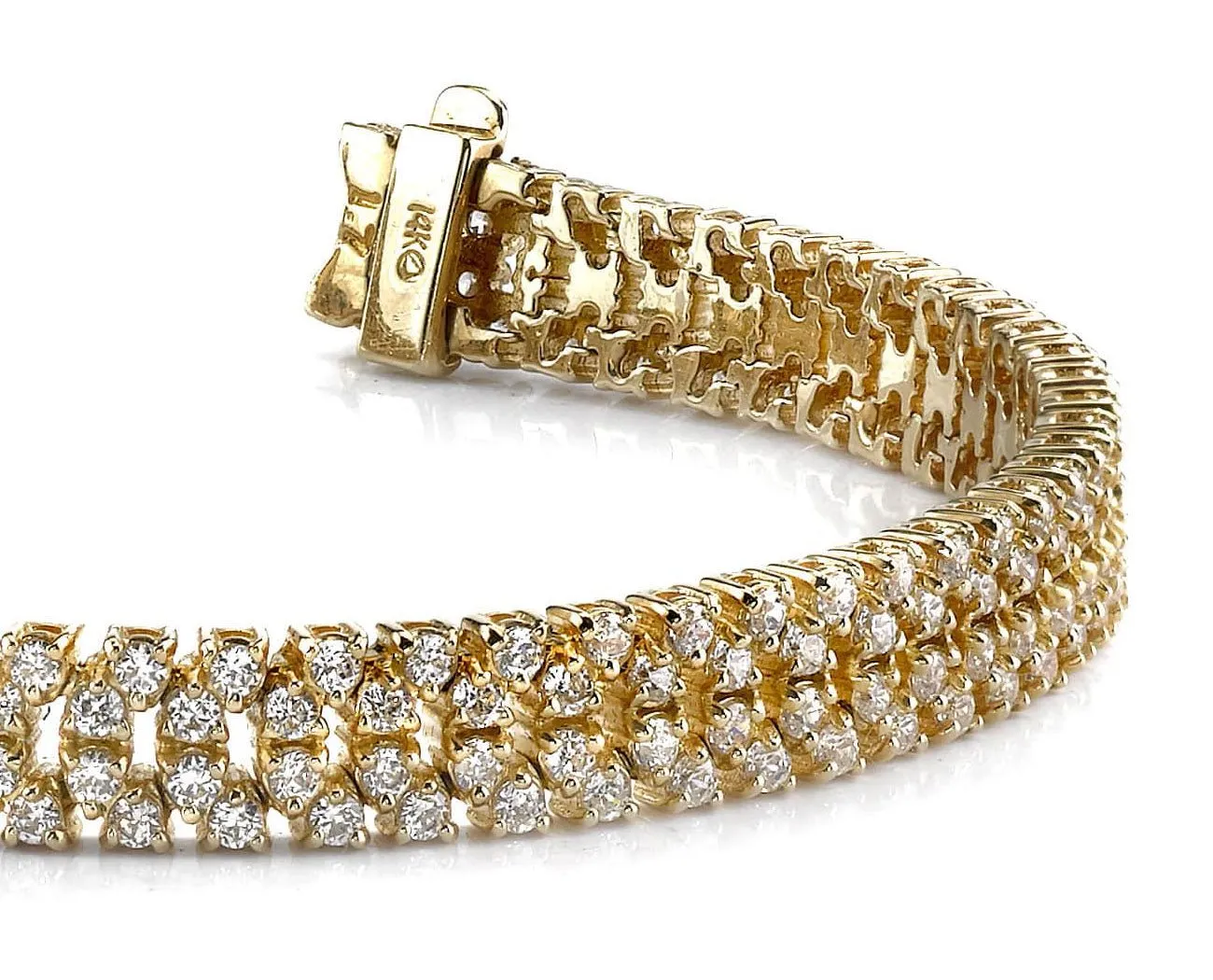 Quad Row Diamond Bracelet with 6.03 ct.(finished) 1.75mm