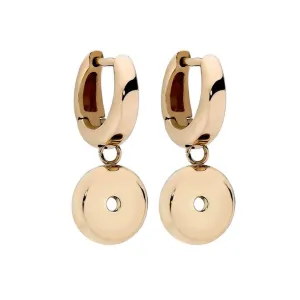 Qudo Creole Hoop Earrings - Gold