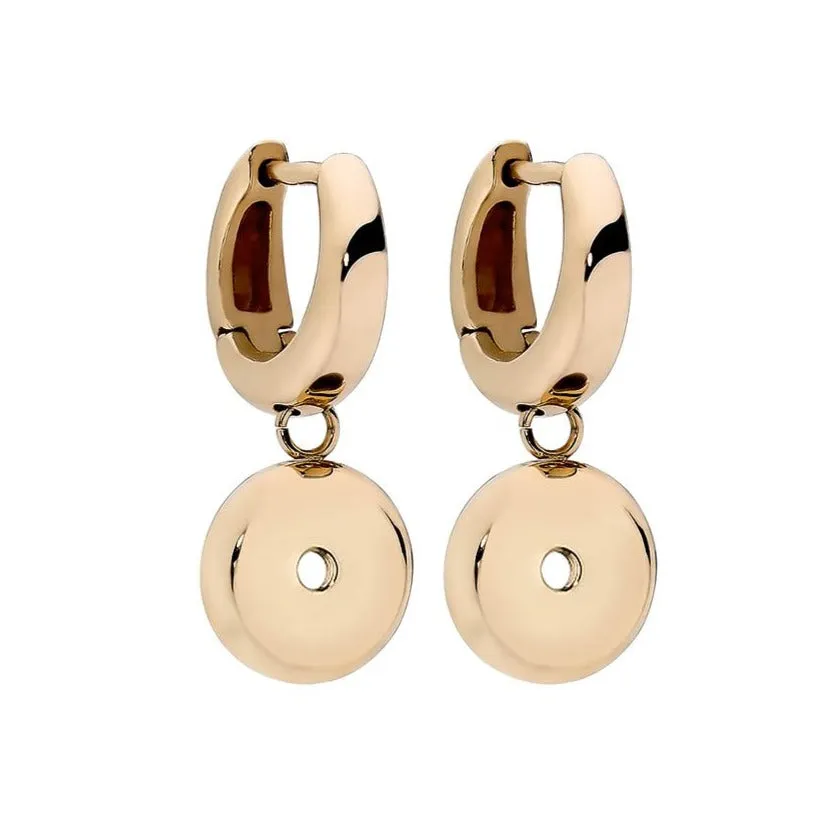 Qudo Creole Hoop Earrings - Gold