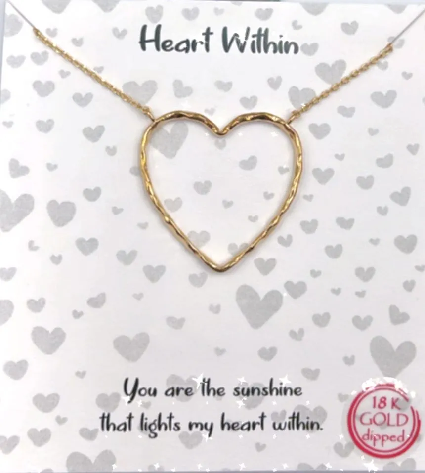 "HEART WITHIN" Gold necklace