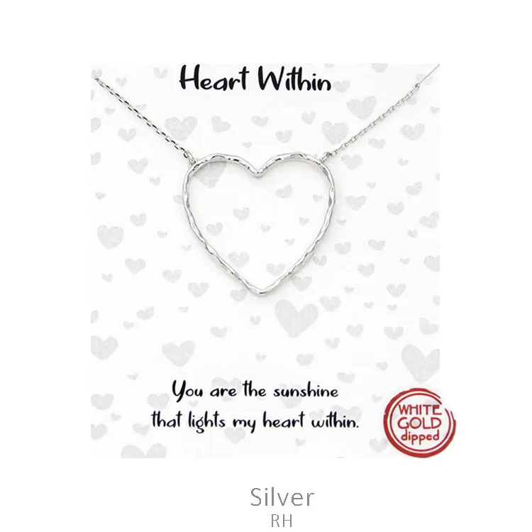 "HEART WITHIN" Gold necklace