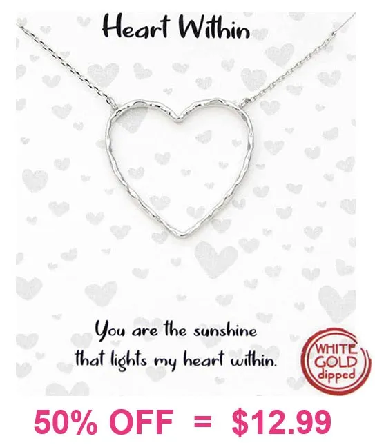 "HEART WITHIN" Gold necklace