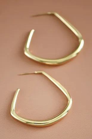 Radiant Geometric Gold Hoops