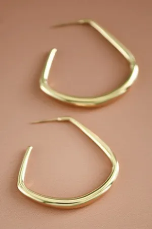 Radiant Geometric Gold Hoops