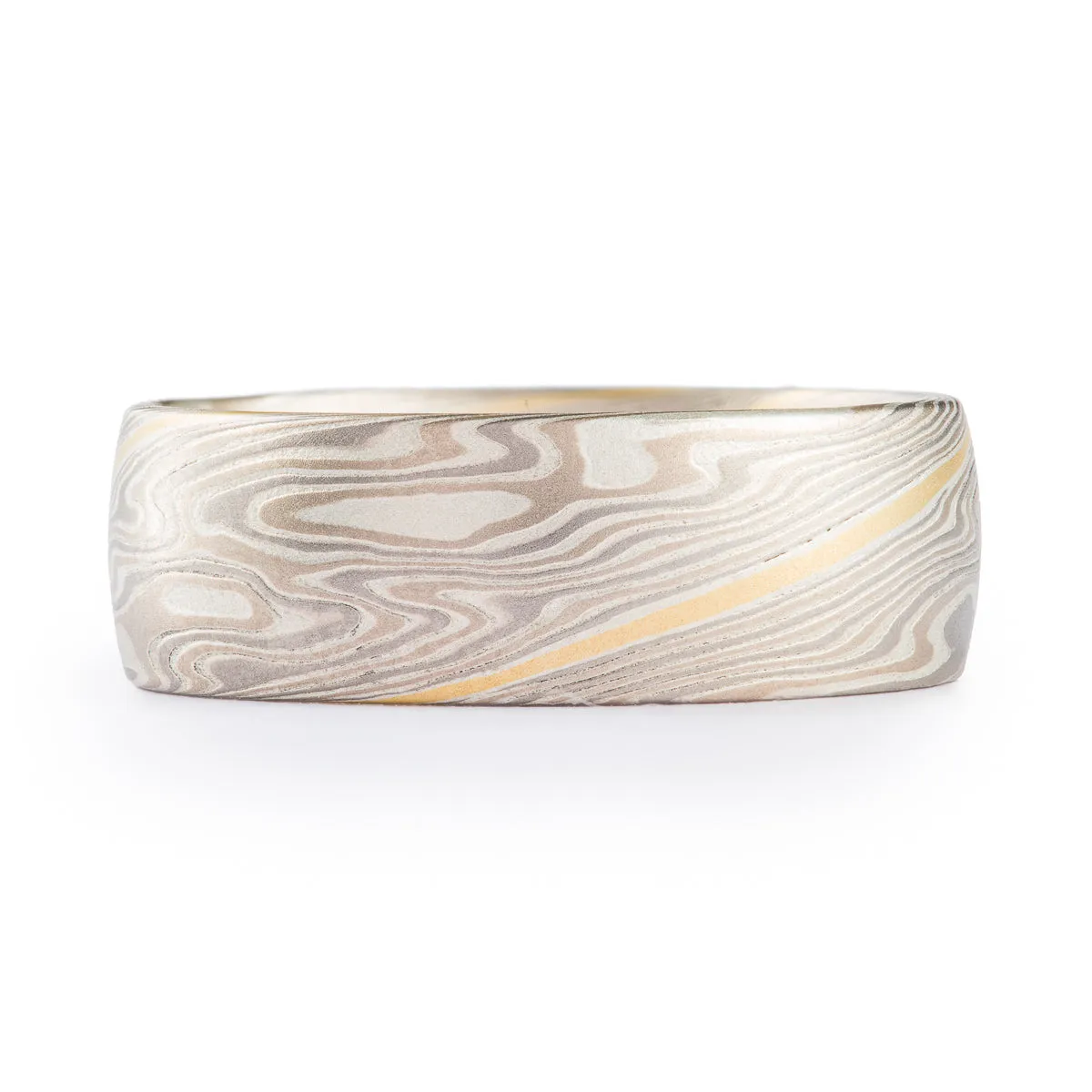 Radiant Wedding Ring Set in Twist Pattern and Smoke Palette with Sapphire