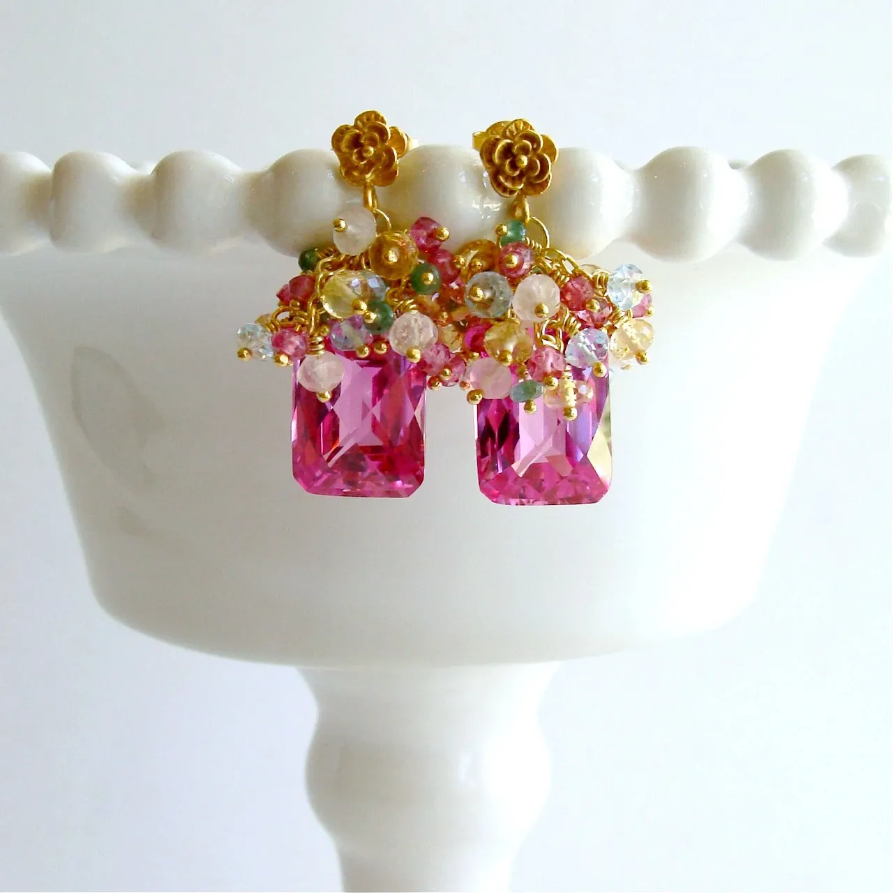 Reserved For KF - Custom Delphine Earrings