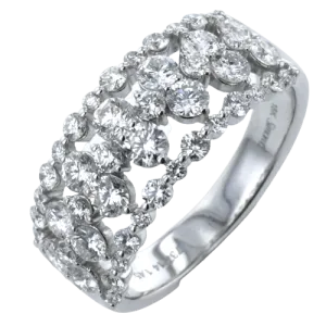 Right Hand Ring In 18k Gold With Diamonds