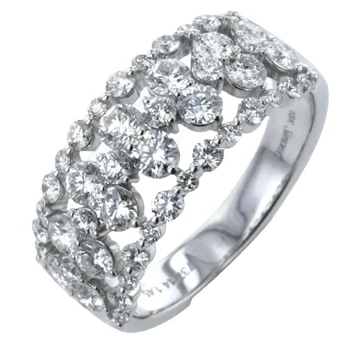 Right Hand Ring In 18k Gold With Diamonds
