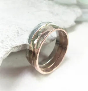 Ring Blanks - 4mm, Hammered, Choose Your Metal and Size
