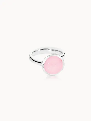 Ring BOUTON large Chalcedony pink pink Chalcedony