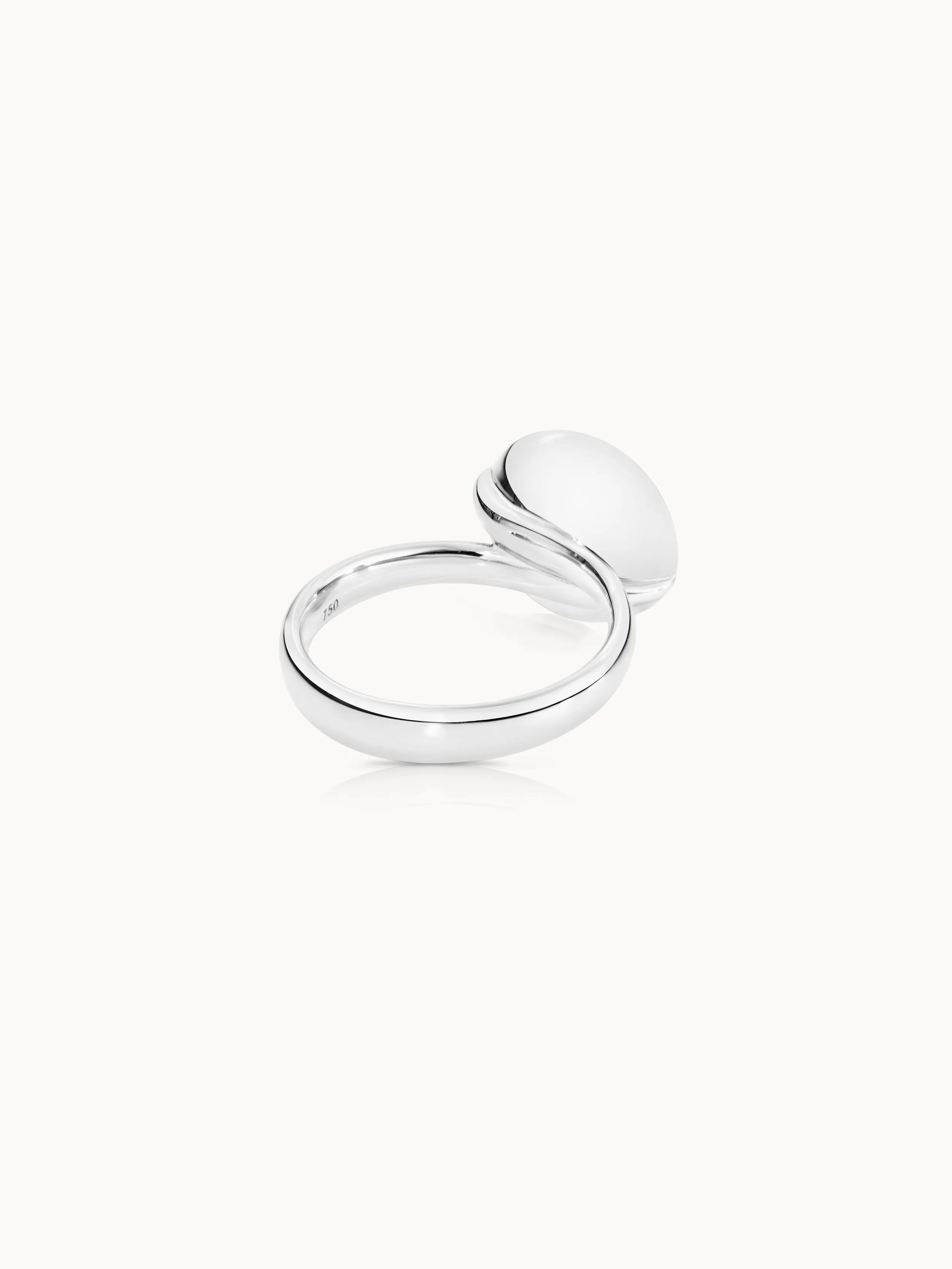 Ring BOUTON large Chalcedony pink pink Chalcedony