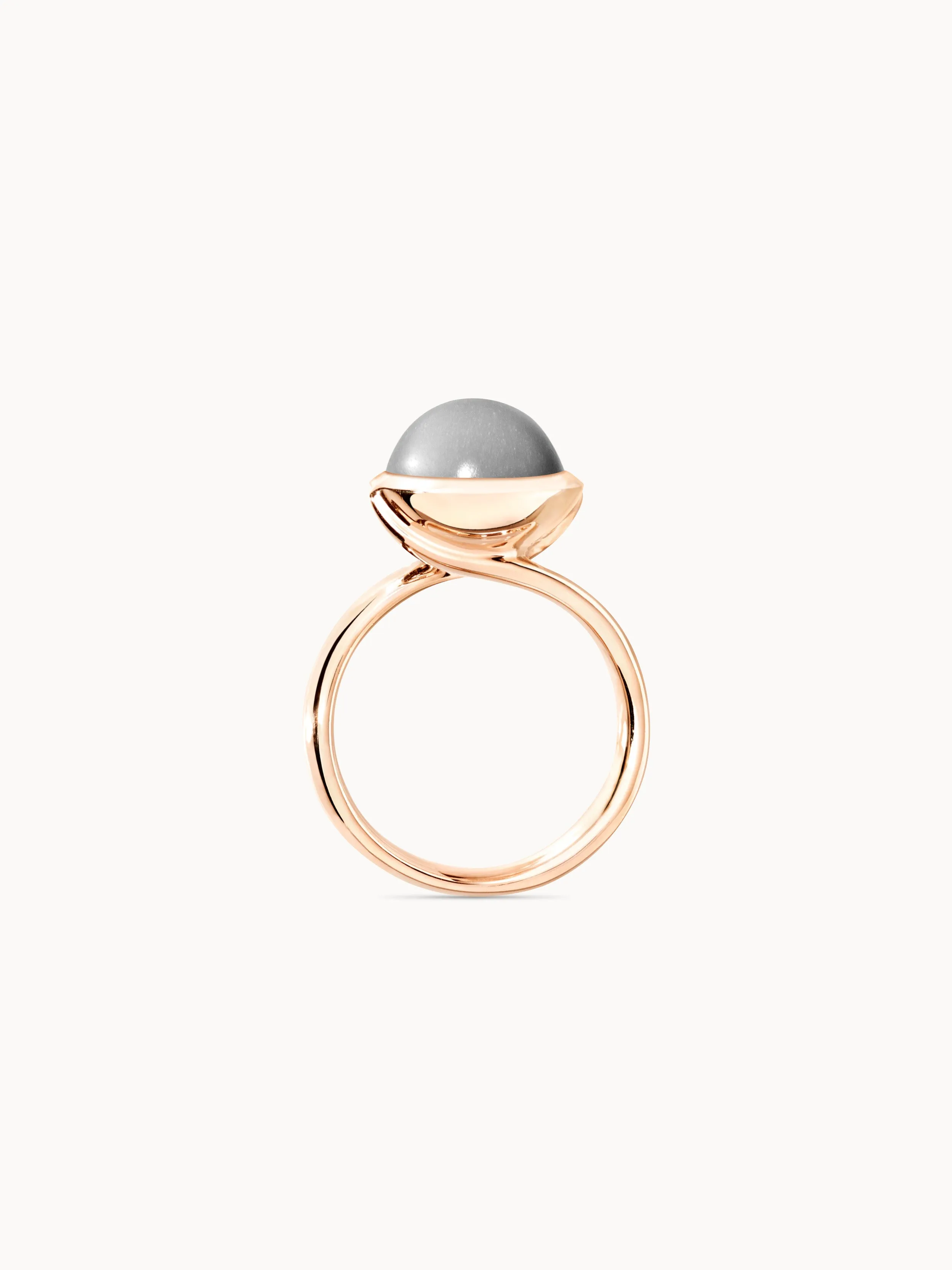 Ring BOUTON large Moonstone grey grey Moonstone