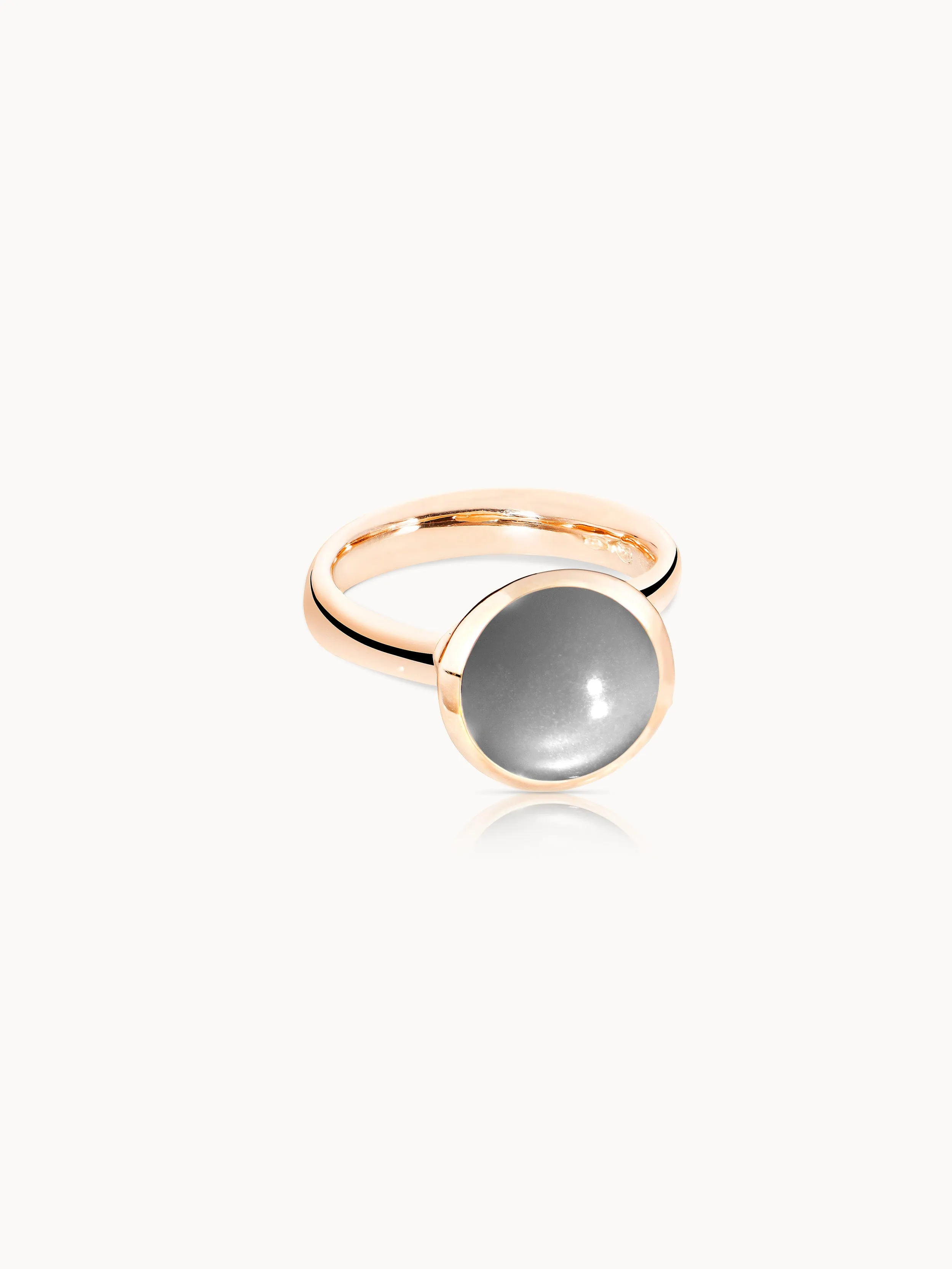 Ring BOUTON large Moonstone grey grey Moonstone