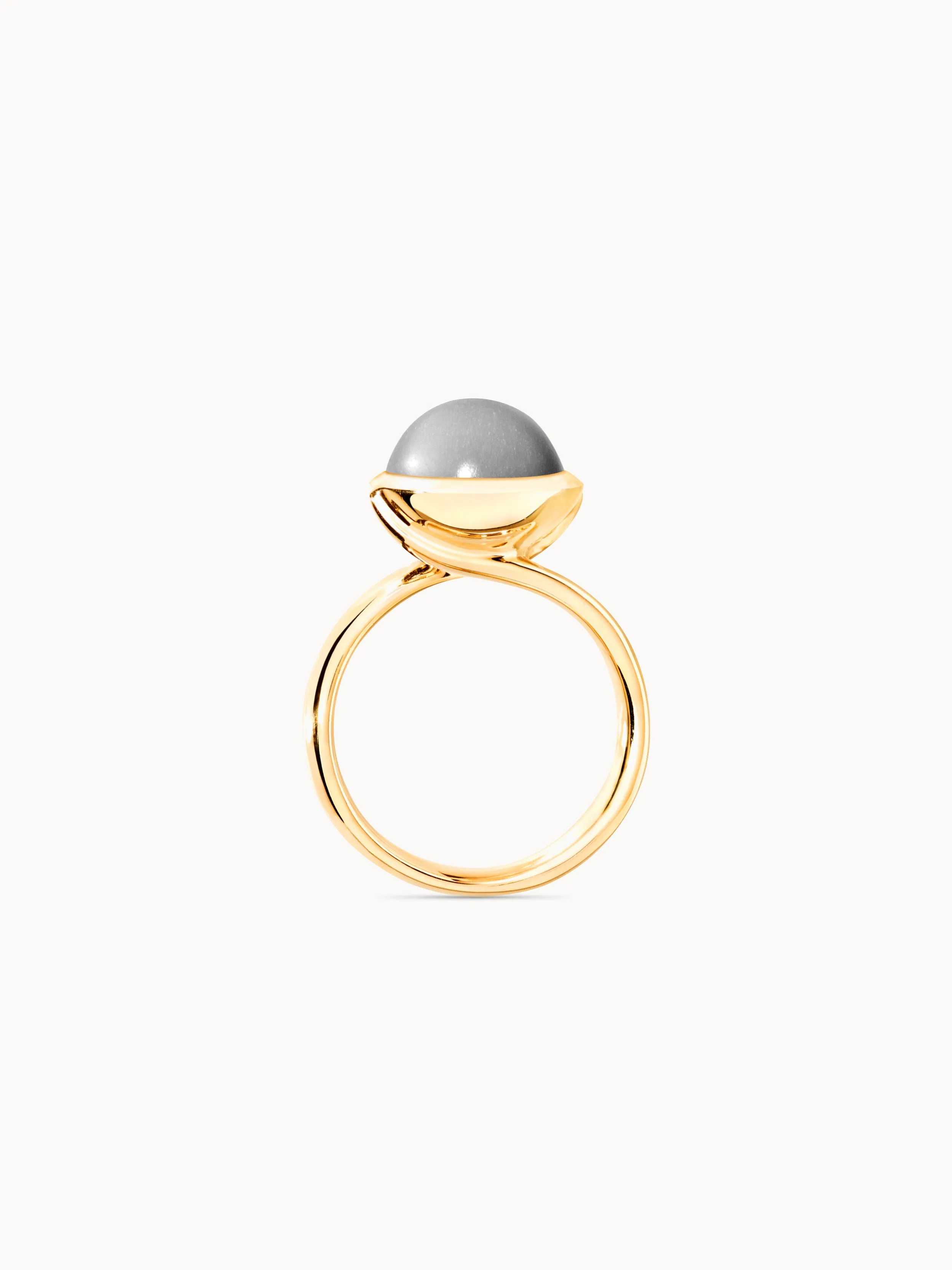 Ring BOUTON large Moonstone grey grey Moonstone
