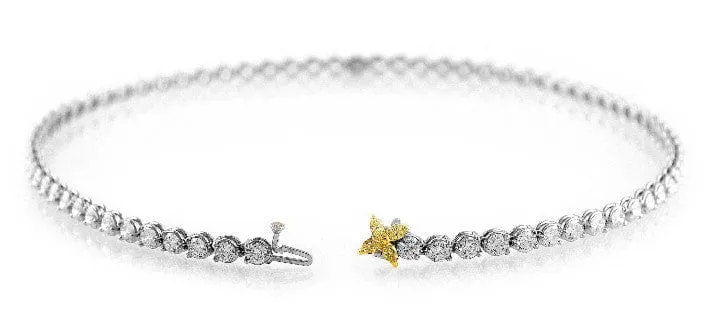 Rivière 18K Gold Platinum 20ctw Diamond Necklace