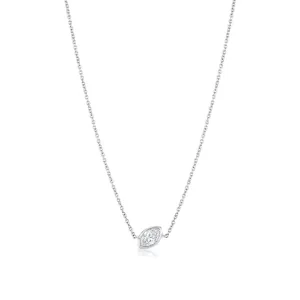 Rivière Platinum 0.49ct Marquise Diamond Pendant Necklace, GIA Certified