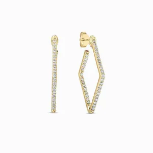 Roberto Coin Inside Out Square Diamond Hoops