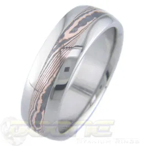 Rose Gold and Shakudo Twist Mokume