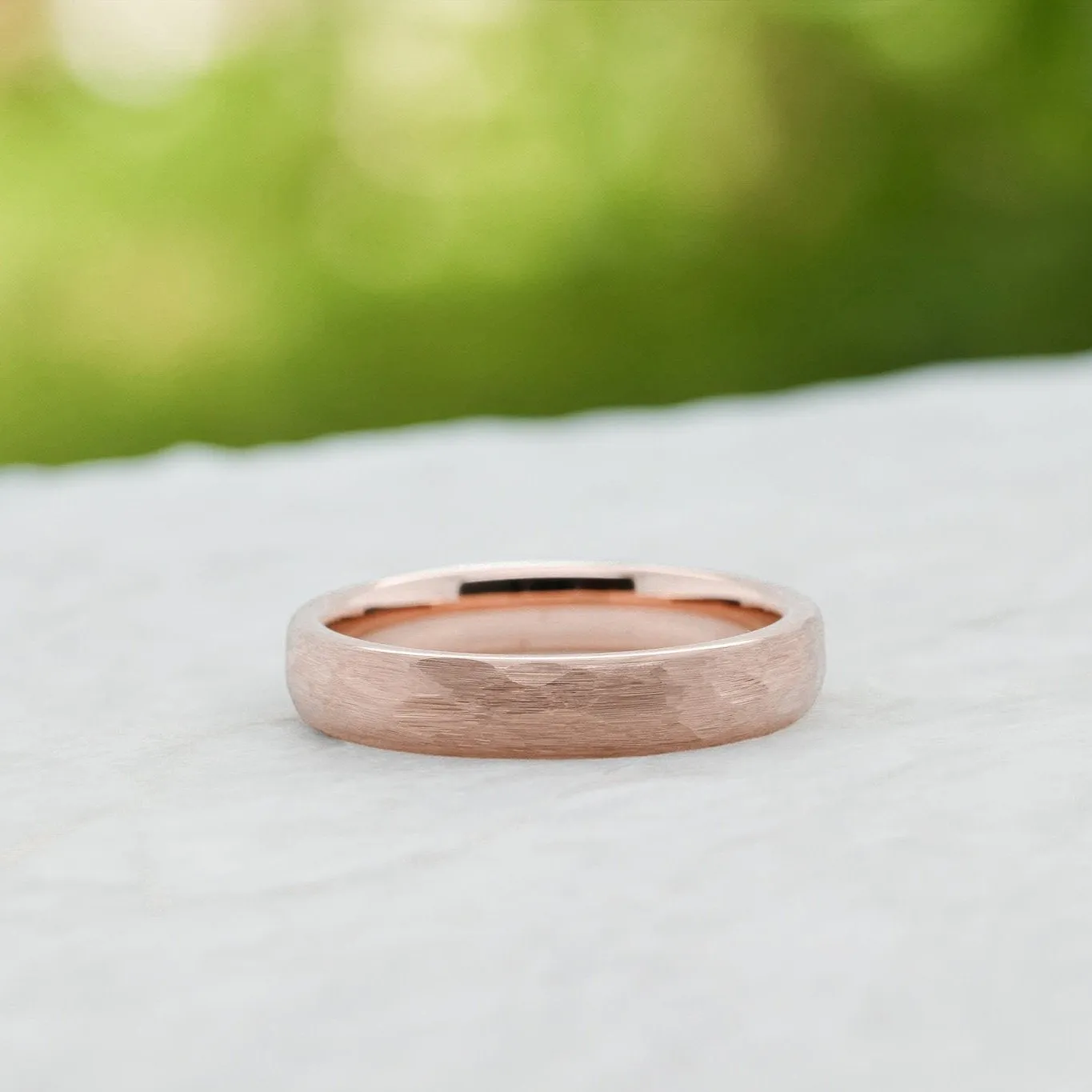 Rose Gold Hammered Band - 4mm
