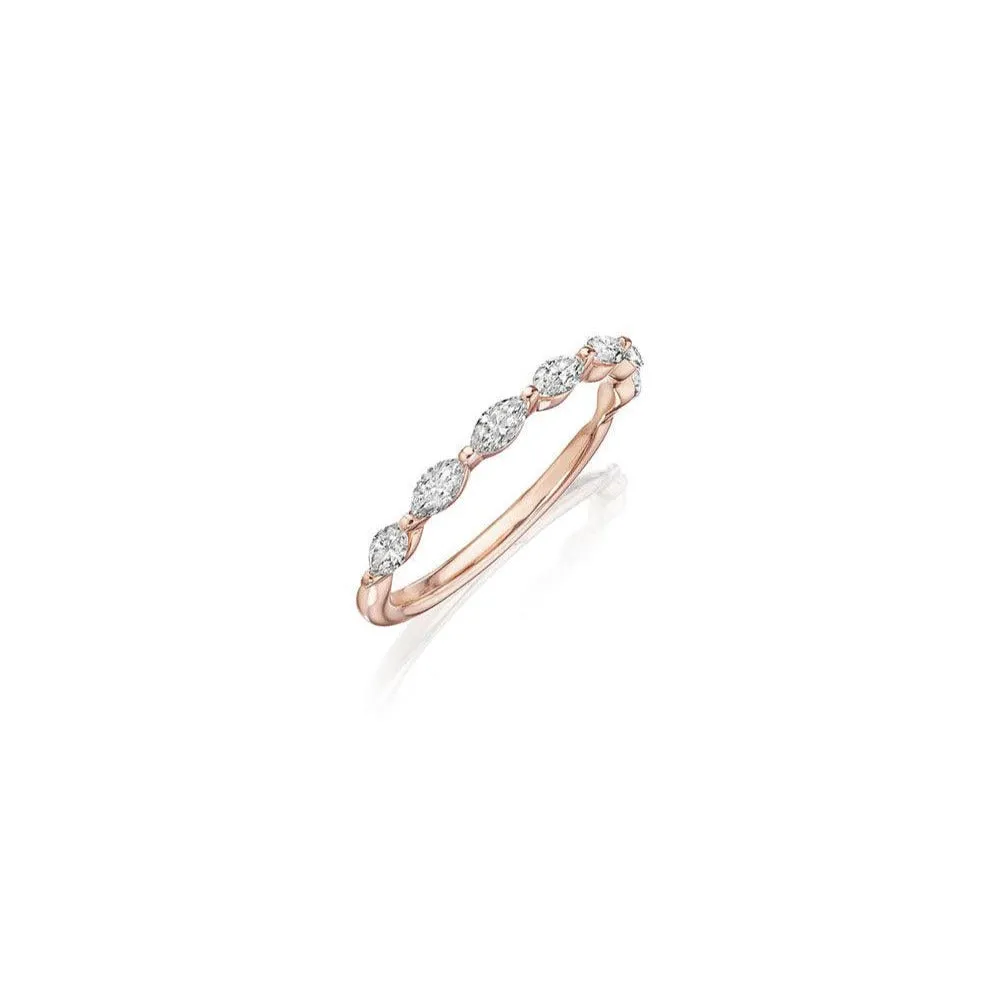 Rose Gold Marquise Diamond Band