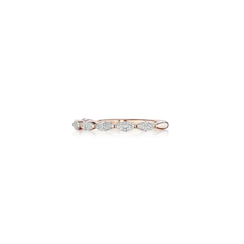 Rose Gold Marquise Diamond Band