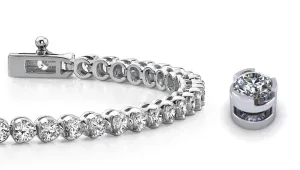 Round Prong Set Lab-Grown Diamond Tennis Bracelet with 2.90 ct.(finished) 2.4mm