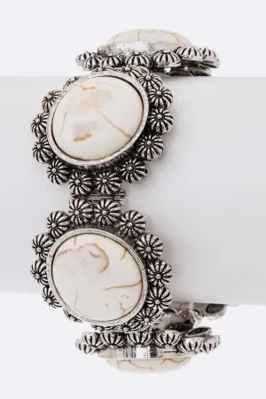 Round Stone Western Bracelet