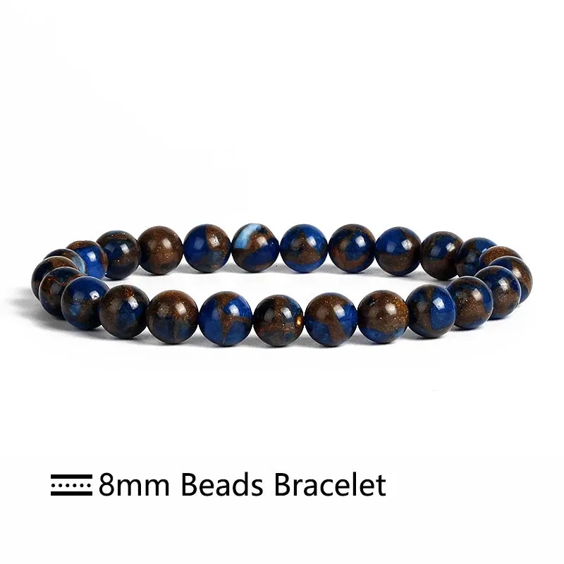 Royal Blue Cloisonne Beaded Bracelets