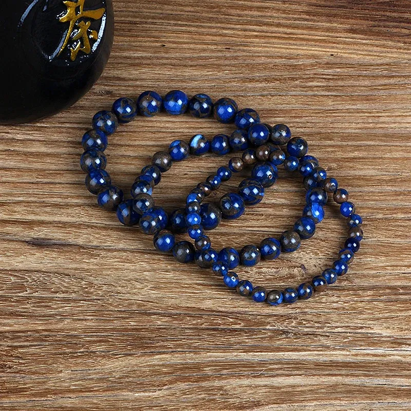 Royal Blue Cloisonne Beaded Bracelets