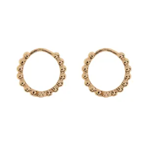 Ruby - Bubbly Huggie Hoop Earrings