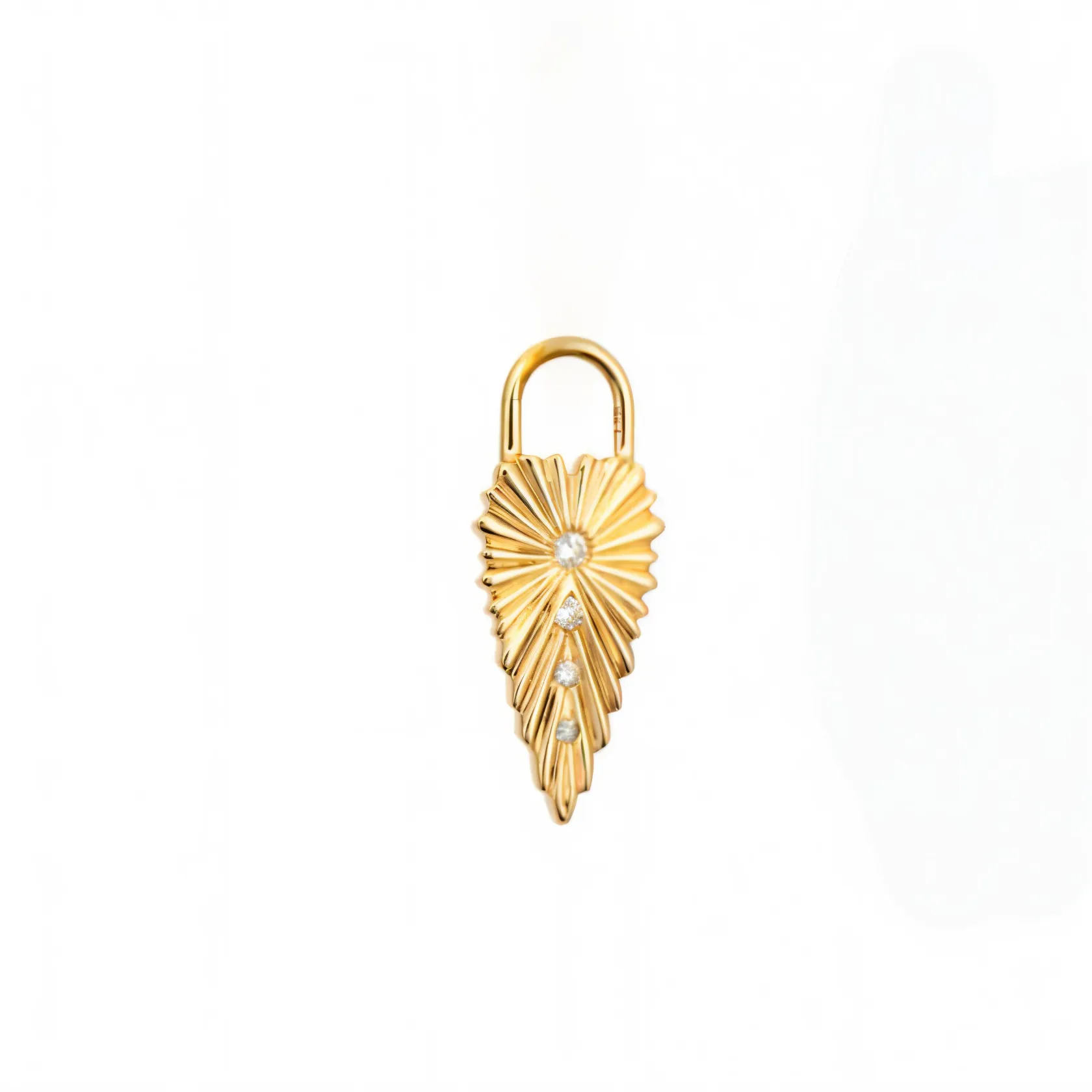Ruffled Heart Earring Charm