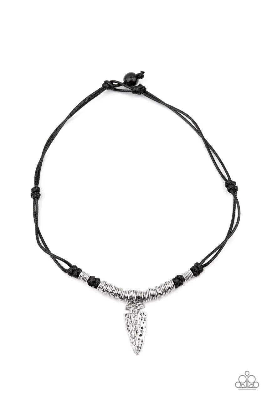 Rush In ARROWHEAD-first Black Paparazzi Men's Necklace